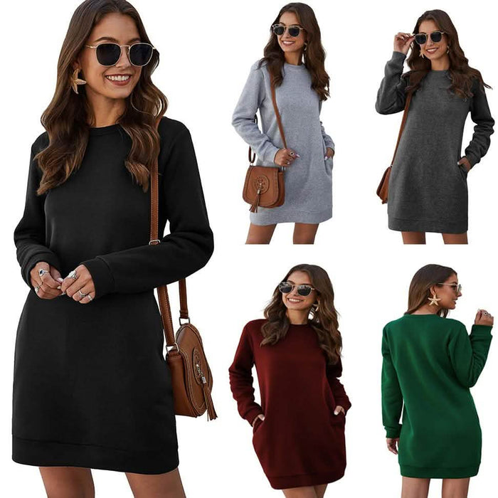 Marble Knit Mini Sweatshirt Dress by DailySale