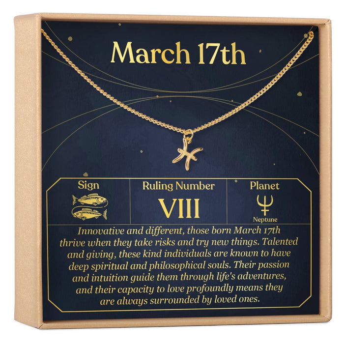 March 17th Pisces Necklace by Dear Ava