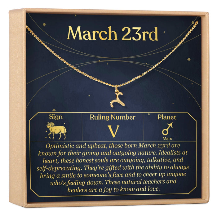 March 23rd Aries Necklace by Dear Ava