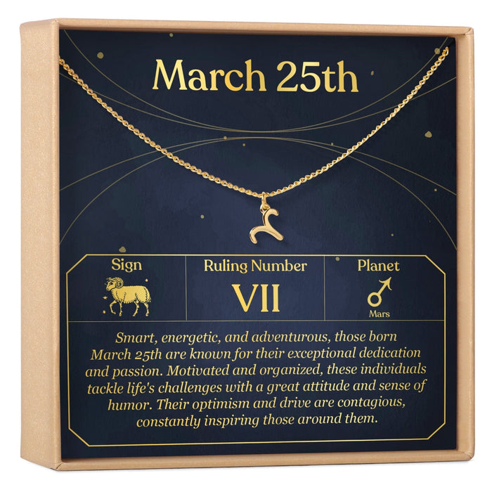 March 25th Aries Necklace by Dear Ava