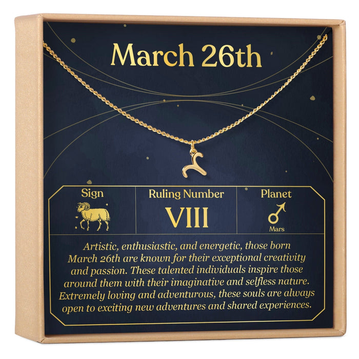 March 26th Aries Necklace by Dear Ava