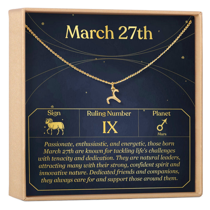 March 27th Aries Necklace by Dear Ava