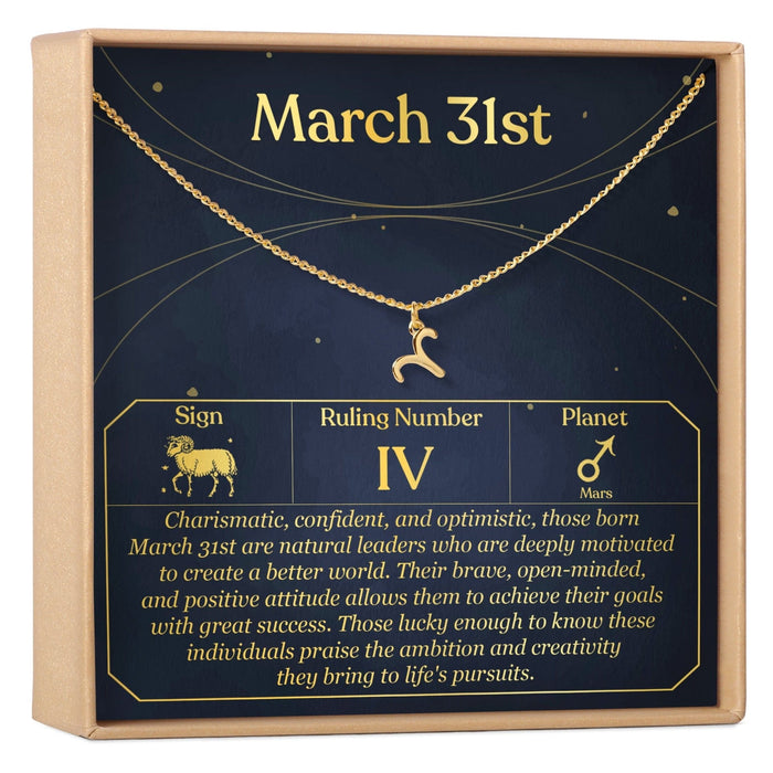 March 31st Aries Necklace by Dear Ava
