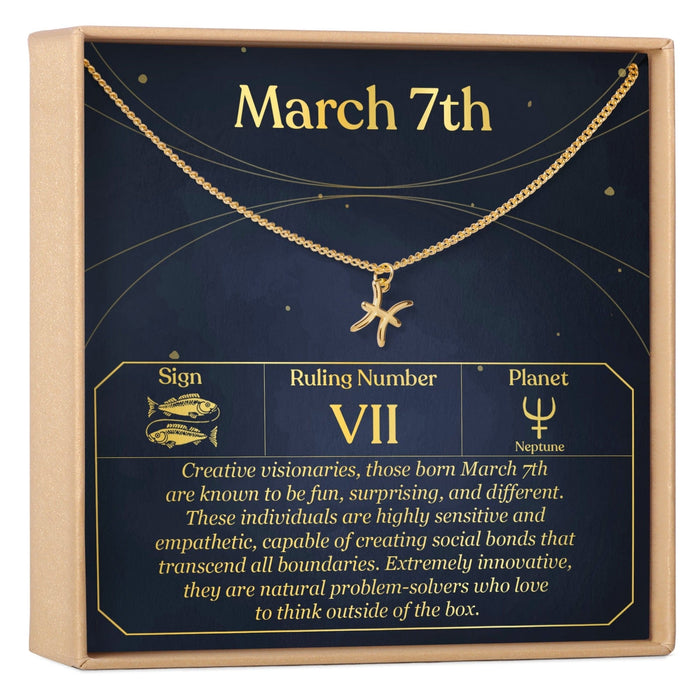 March 7th Pisces Necklace by Dear Ava