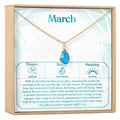 March Birthday Aquamarine Birthstone Necklace by Dear Ava