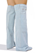 Marget -Light Blue Denim {4" Block Heel ...Not a Wedge Heel} by The House of Stylez
