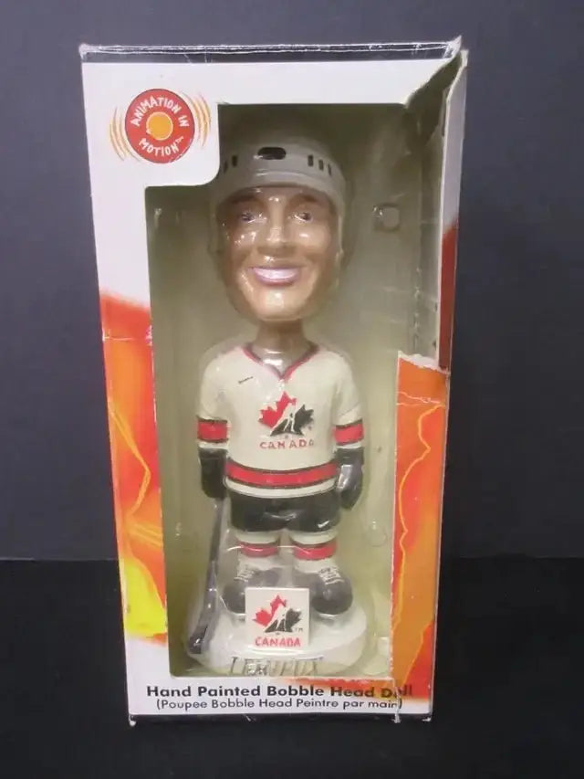 Mario Lemieux Team Canada Hand-Painted Bobblehead, Animation In Motion (Original Box) by Price Is Right Miami