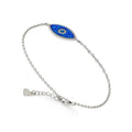 Marquise Cut Blue Opal Evil Eye Bracelet by Fine Color Jewels