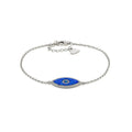 Marquise Cut Blue Opal Evil Eye Bracelet by Fine Color Jewels