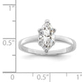 Marquise Cz Solitaire Ring by Fine Color Jewels