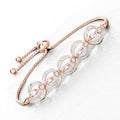 Marquise Pink Morganite & Diamond Celestial Bolo Adjustable Bracelet by Fine Color Jewels
