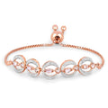 Marquise Pink Morganite & Diamond Celestial Bolo Adjustable Bracelet by Fine Color Jewels