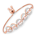 Marquise Pink Morganite & Diamond Celestial Bolo Adjustable Bracelet by Fine Color Jewels