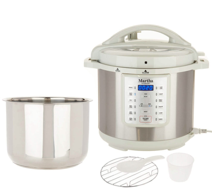 Martha Stewart 8-qt 7-in-1 Digital Stainless Steel Pressure Cooker by DailySale