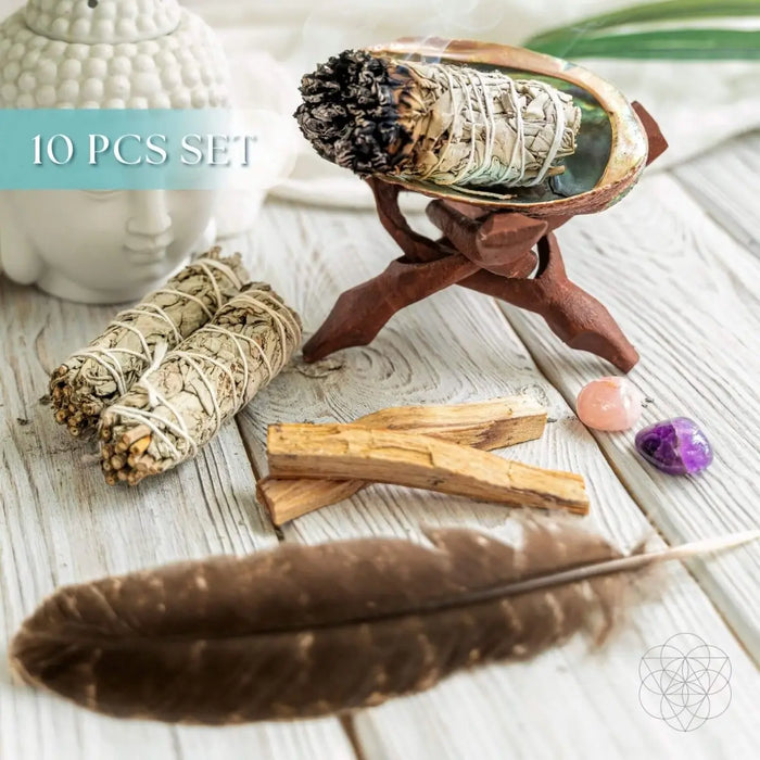 Master Cleanse - Deluxe Smudging Kit (10-Pieces) by Conscious Items