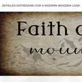 Matthew 17:20 - Faith Can Move Mountains Sign ll by Tailored Canvases