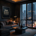 Matthew 21:22 - Pray Believe Receive Faith Sign III by Tailored Canvases