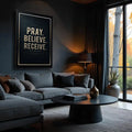 Matthew 21:22 - Pray Believe Receive Faith Sign III by Tailored Canvases