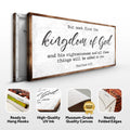 Matthew 6:33 - But Seek the Kingdom of God Faith Sign II by Tailored Canvases