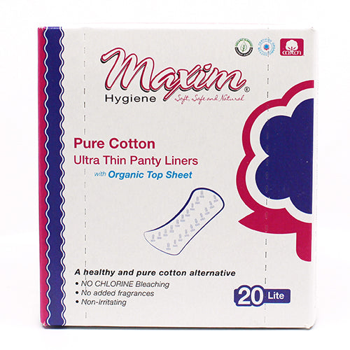 Maxim Natural Organic Cotton Ultra Thin Liners, 12 x 20ct by Pasteur Pharmacy
