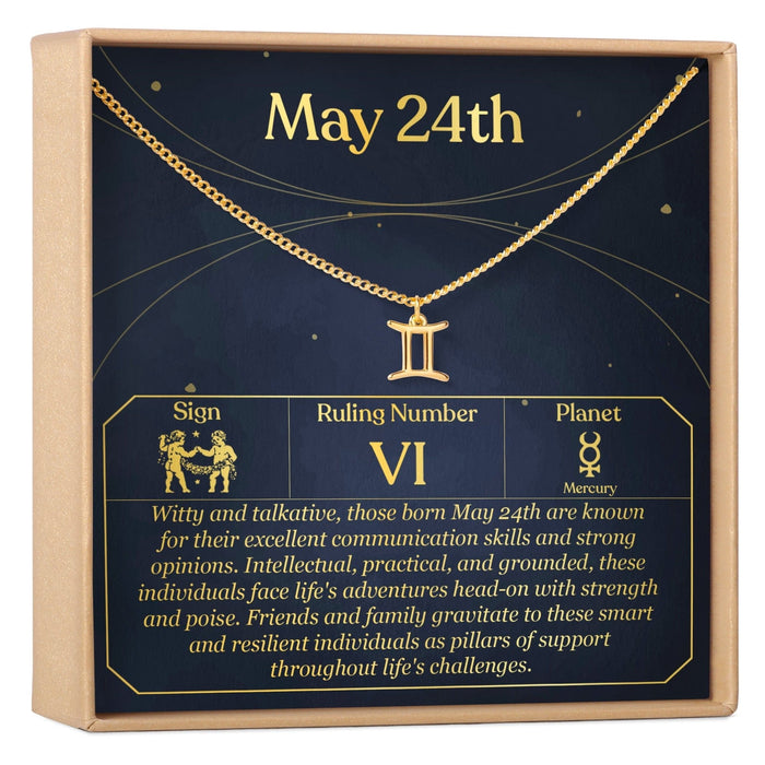 May 24th Gemini Necklace by Dear Ava