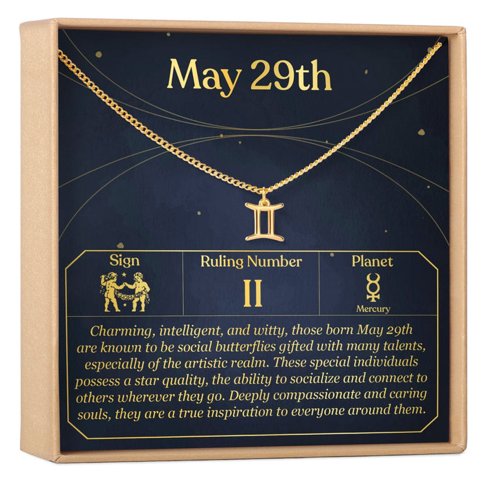 May 29th Gemini Necklace by Dear Ava