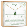 May Birthday Emerald Birthstone Necklace by Dear Ava