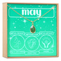 May Birthday Gemstone Necklace by Dear Ava