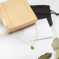 May Birthstone - Emerald Crystal Charm Necklace by Dear Ava