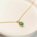 May Birthstone - Emerald Crystal Charm Necklace by Dear Ava