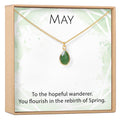 May Birthstone - Emerald Crystal Charm Necklace by Dear Ava