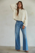 Maybell Sweater Top: Ivory by Boutique 23