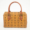 MCM Brown Monogam Visetos Pattern PVC x Leather Boston Bag #2451 by Bolt Boutique