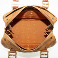 MCM Brown Monogam Visetos Pattern PVC x Leather Boston Bag #2451 by Bolt Boutique