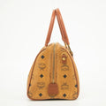 MCM Brown Monogam Visetos Pattern PVC x Leather Boston Bag #2451 by Bolt Boutique
