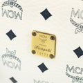 MCM Ivory x Navy Monogram Visetos Pattern Leather Clutch Bag #1880 by Bolt Boutique