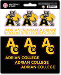 Adrian College Bulldogs 12-Piece Mini Decal Sticker Set, 5x6 Inch Sheet, Gift for football fans for any hard surfaces around home, automotive, personal items by Fielders Choice