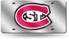 St Cloud State University Huskies Premium Laser Cut Tag License Plate, Mirrored Acrylic Inlaid, 6x12 Inch