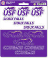 University of Sioux Falls Cougars 12-Piece Mini Decal Sticker Set, 5x6 Inch Sheet, Gift for football fans for any hard surfaces around home, automotive, personal items