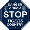 Detroit Tigers 12" Plastic Wall Stop Sign Country Danger Ahead Baseball