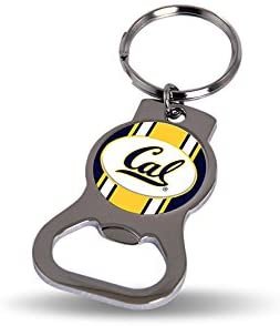 University of California Bears Cal Berkley Premium Solid Metal Bottle Opener Keychain, Silver Key Ring, Team Logo