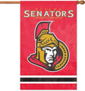 Ottawa Senators Premium Double Sided Banner Flag Applique Embroidered 28x44 Inches