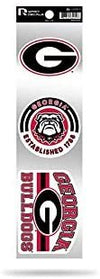 Georgia Bulldogs 3 Piece Retro Spirit Decals Premium Throwback Stickers