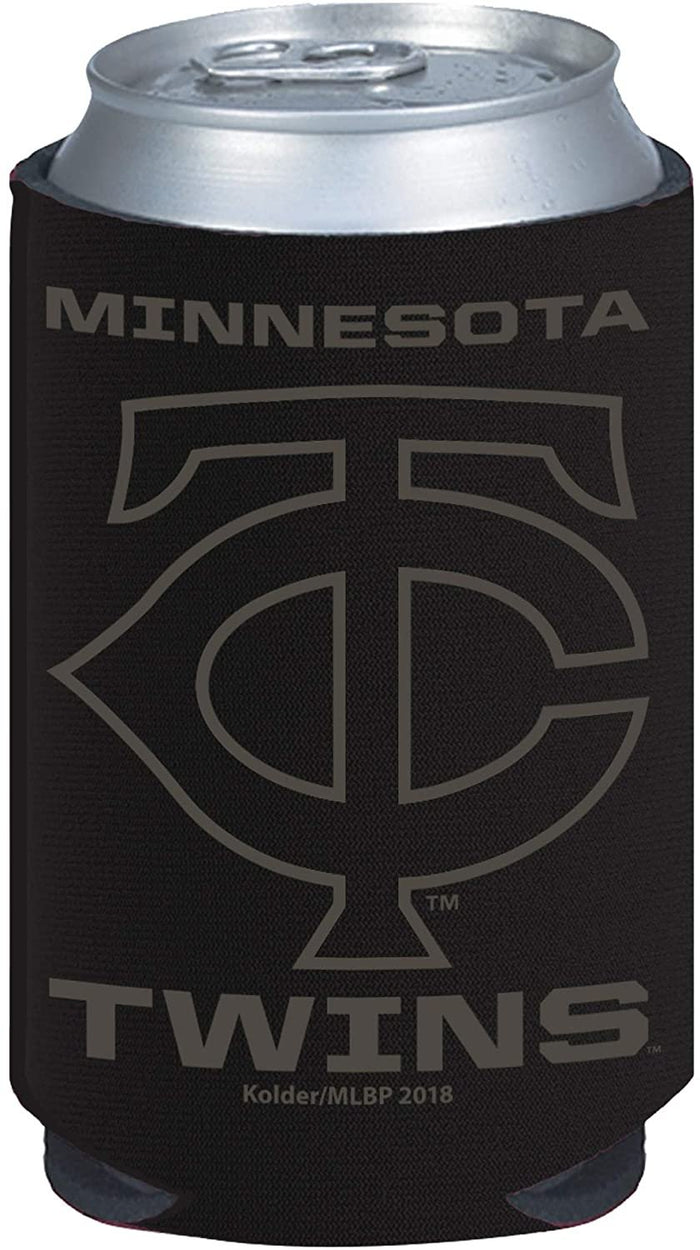 Minnesota Twins 2-Pack Tonal Black Design 12oz CAN Neoprene Beverage Insulator Holder Cooler Baseball
