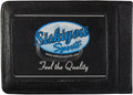 Detroit Red Wings Black Leather Wallet, Front Pocket Magnetic Money Clip, Printed Logo