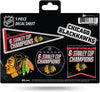 Chicago Blackhawks Decal Sticker 6X Time Champions 5 Piece Multi Sheet Flat Vinyl Emblem Hockey