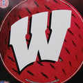 University of Wisconsin Badgers 4 Inch Round Vinyl Decal Sticker, Full Adhesive Backing