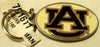 Auburn University Tigers Pewter Medallion Keychain Key Chain