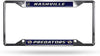 Nashville Predators Metal License License Plate Frame Chrome Tag Cover, EZ View Design, 12x6 Inch