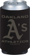 Oakland Athletics A's 2-Pack Tonal Black Design 12oz CAN Neoprene Beverage Insulator Holder Cooler Baseball